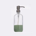 Round Amber Clear  8oz 250ml Glass Foam Pump Bottles with Stainless Steel Pump